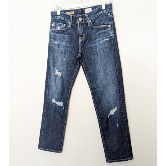 AG Adriano Goldschmied Jeans Womens Size 24 Ex Boyfriend Slim Distressed - Picture 1 of 11